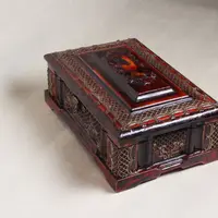 Шкатулка "Ископаемый перламутр и мраморная глазурь"