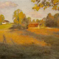 Акварельный осенний пейзаж