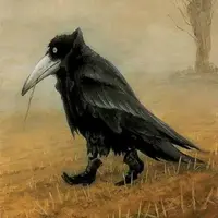 Чёрный ворон по картине Руди Хузлмайера Крау