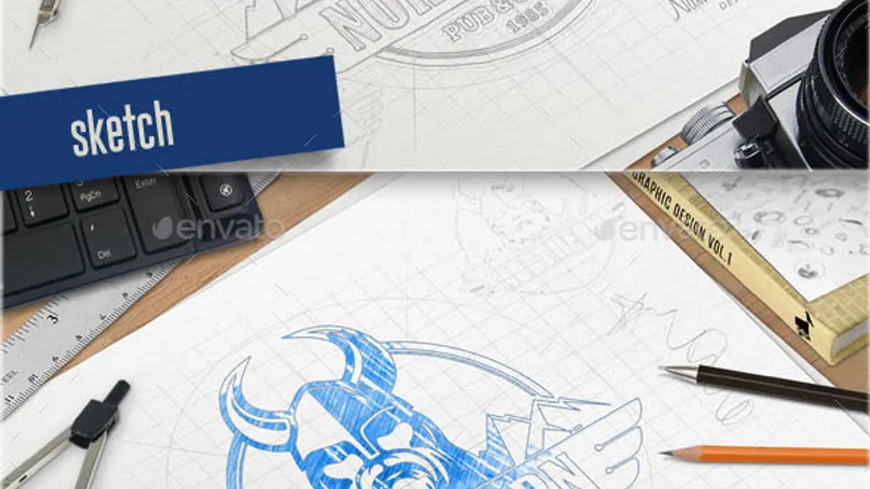 Sketch logo mockup