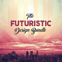 Набор Футуристического Дизайна: Шрифты и Графика
