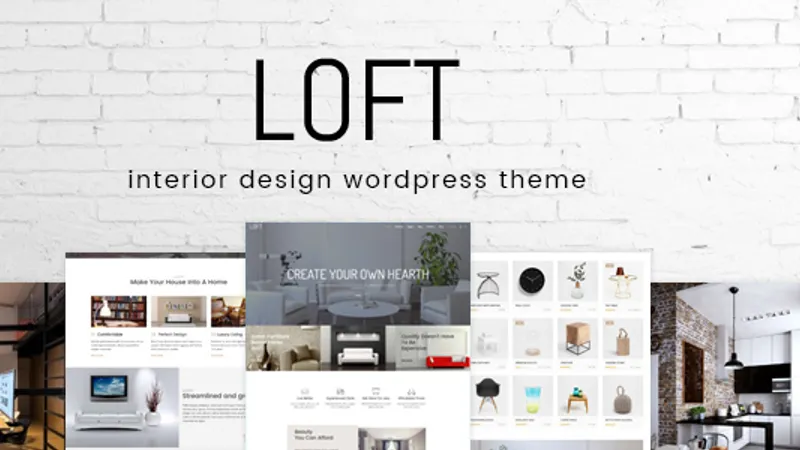 Loft - Interior Design WordPress Theme - тема магазина товаров для дома и дизайна интерьеров