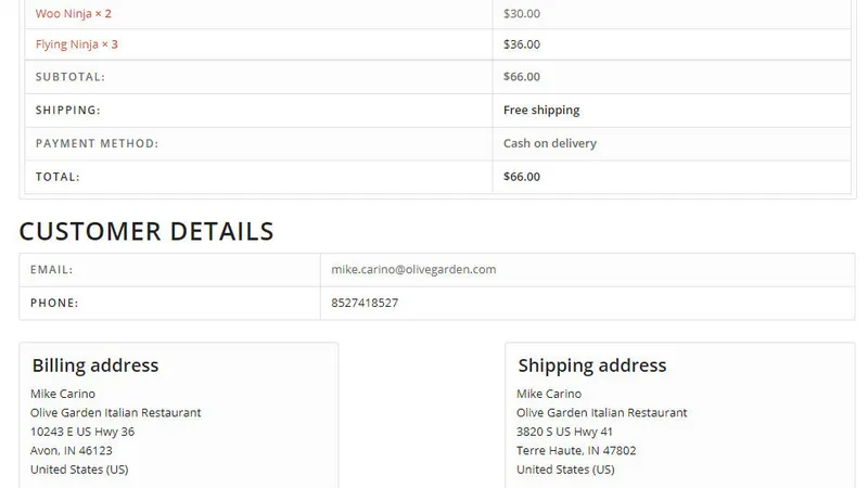 Woocommerce custom thank you page nextmove