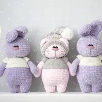 МК Плюшки: кошечка и зайка