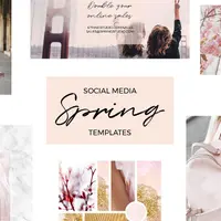 Весенний набор шаблонов для социальных сетей