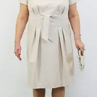 Моделирование и пошив платья с бантом и защипами на подкладке