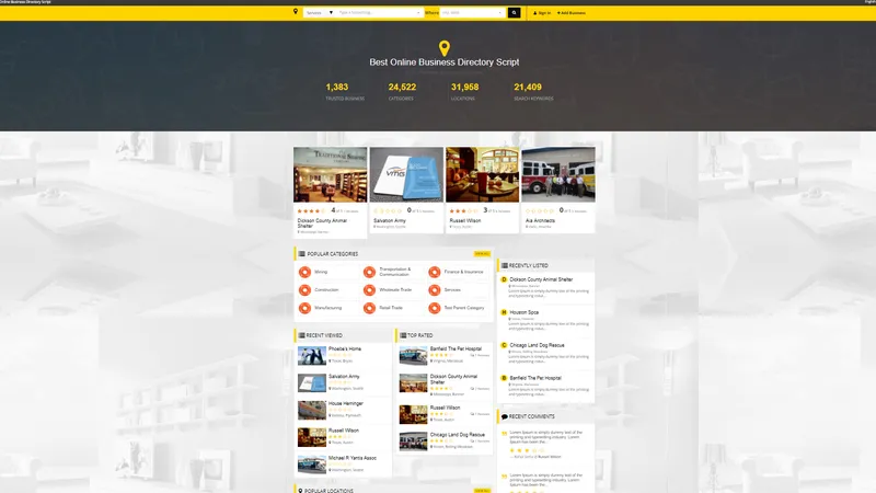 Yellow Pages Php Script - Скрипт каталога компаний