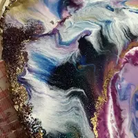 Онлайн мк Техника Resin ART. Срез камня аметист