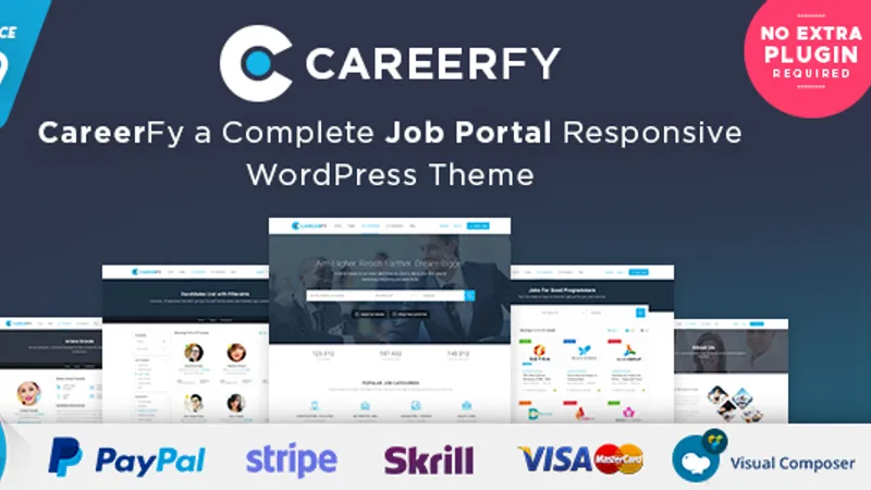Careerfy Job Board WordPress Theme рекрутинг тема для сервиса по подбору персонала и работы