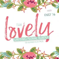 Цветочный набор графики: The Lovely Floral Wedding Bundle