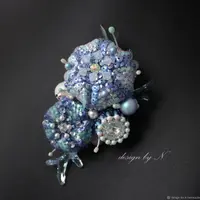 Брошь "Коралловые рифы"