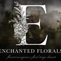 Великолепный цветочно-буквенный набор монограмм