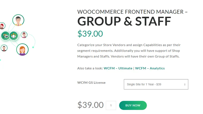WooСommerce Frontend Manager – group & staff - аддон управления персоналом для WCFM U