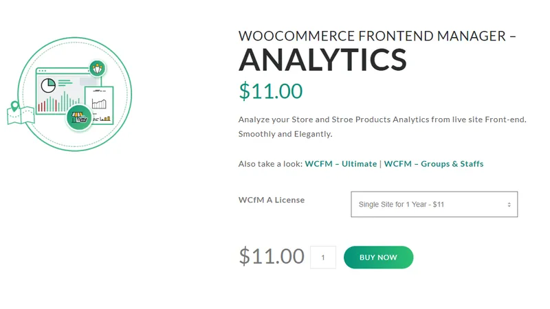 WooСommerce Frontend Manager – Analytics - аддон аналитики для WCFM U