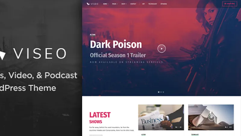 Viseo - News, Video, & Podcast Theme