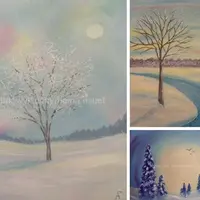 Правополушарная живопись, рисуем зиму