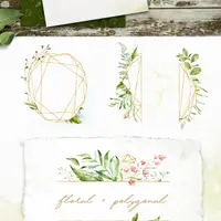 Crystal. Floral & Polygonal Bundle