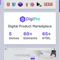 DigiPro - Digital Marketplace HTML Template with Dashboard