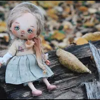 Кукла в смешанной технике