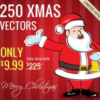 250 векторных новогодних изображений