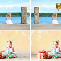 Набор наложений для фотографий. Воздушные шары «Цифры»