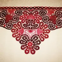 Шаль в технике брюггского кружева