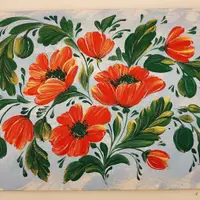 Маки в технике One Stroke