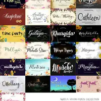 Коллекция шрифтов Aqeela Studio