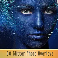 Набор наложений в стиле глиттер