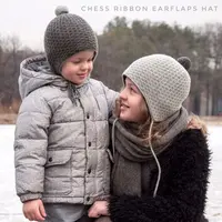 Шапка chess_ribbon_earflaps