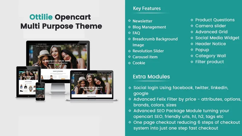 Ottilie Opencart Multi Purpose Opencart Responsive Theme