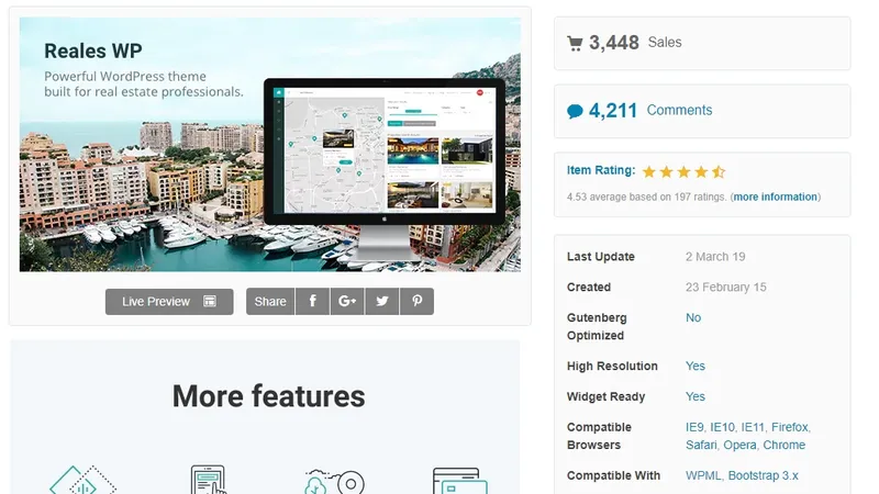 Reales WP - Real Estate WordPress Theme