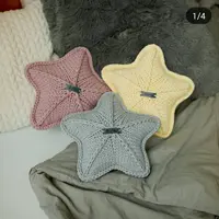 Подушка-звезда спицами + прямоугольный ковер крючком