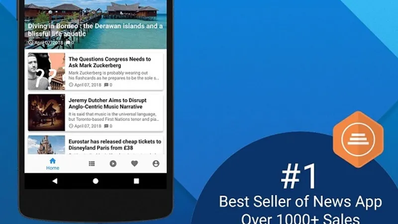 Android News App. Мобильное приложение новостнной портал