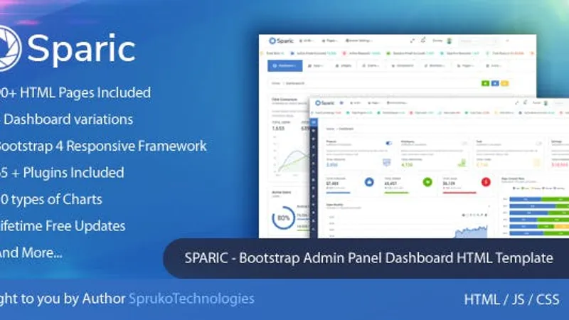 Sparic Bootstrap Responsive Modern Flat Admin panel Dashboard HTML Template