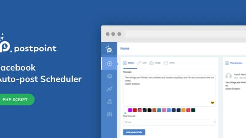 PostPoint Facebook - скрипт сервиса автопостера по расписанию в Facebook