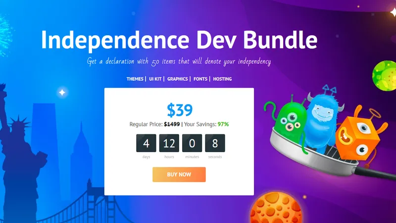 Пакет веб-дизайна для независимого разработчика - Independence Dev Bundle