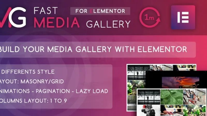 Fast Media Gallery For Elementor - WordPress Plugin