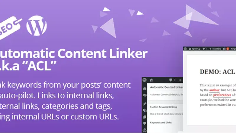 Automatic Content Linker - связывает ваш контент в автопилоте, предоставляя автоматически внутренние или внешние решения для создания ссылок