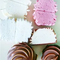 3 зефира в шоколаде: яблоко, малина, маракуйя