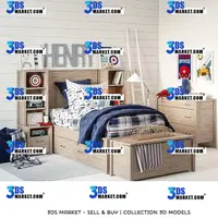 Сборник 3d моделей детских кроватей