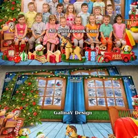 Групповой коллаж для детского сада - Новогодний утренник