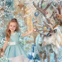 Детский новогодний шаблон Новый год олень