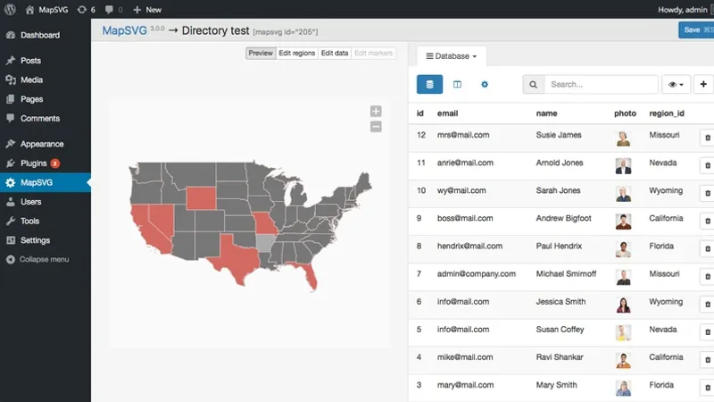 MapSVG: Interactive Vector / Image / Google Maps