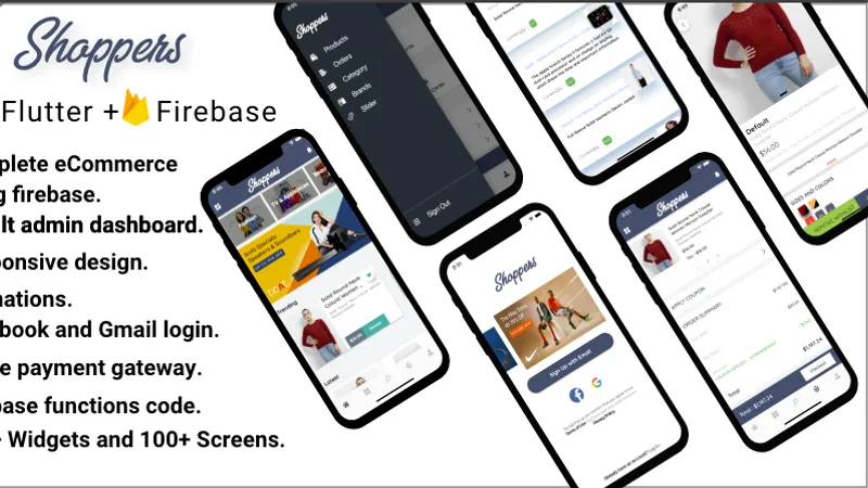 IOS и Android приложения для Интернет магазина с Firebase