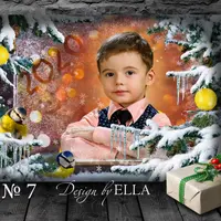 Детский коллаж "Новогоднее окно"