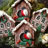 Роспись новогодних пряников «Домики»