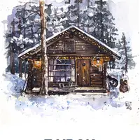 Зима в sketchanddraw - акварель