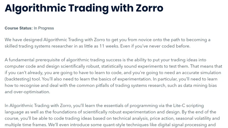 Algorithmic Trading with Zorro