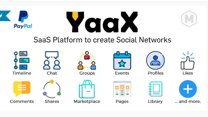 YaaX -SaaS палтформа для создания соц сетей с Монетизацией